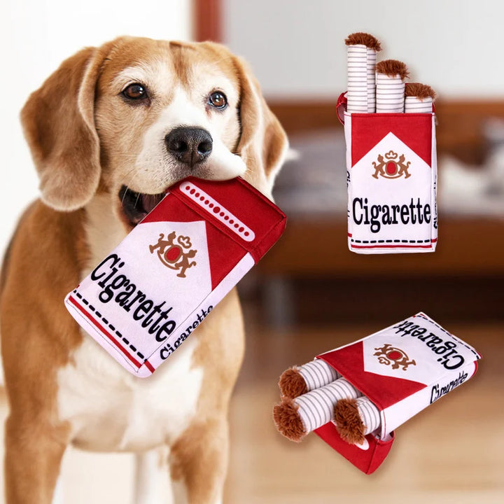 Plush Cigarette Dog Toy