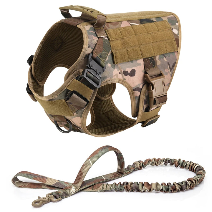 Tactical Military Dog Vest & Leash Set