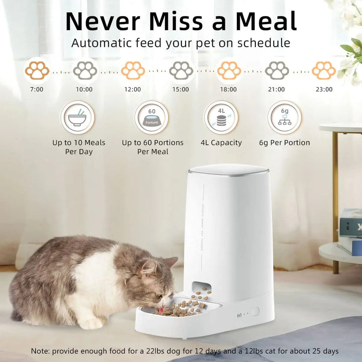 Automatic Pet Feeder Smart WiFi