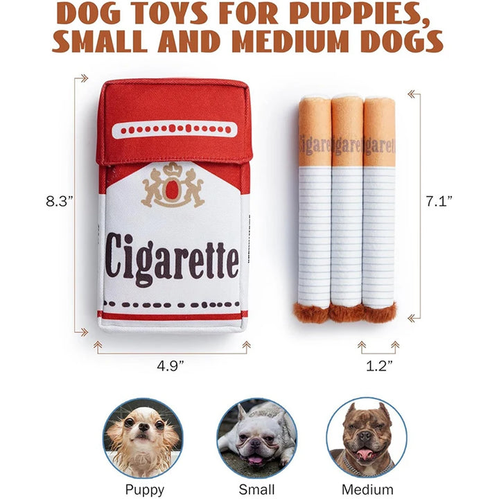 Plush Cigarette Dog Toy