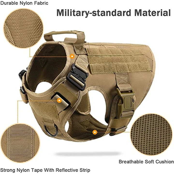 Tactical Military Dog Vest & Leash Set