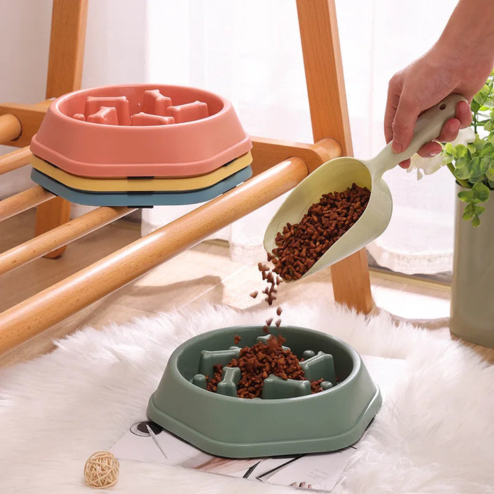 Slow Feeder Dog Bowl - Bone shape