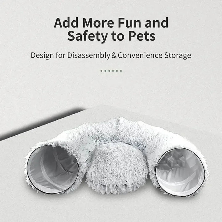 Plush Pet Tunnel Bed