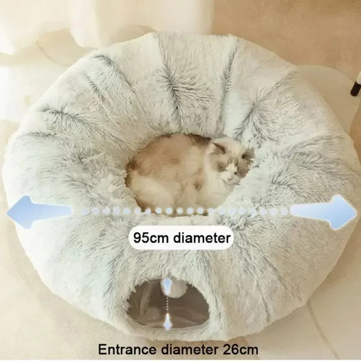 Plush Pet Tunnel Bed