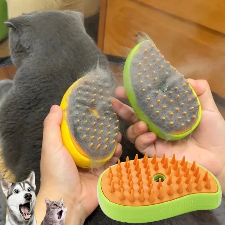 PetSteam Pro: 3-in-1 Grooming Massage Brush